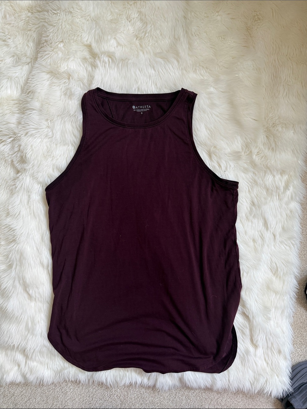 Athleta Plum Ribbed Muscle Tank